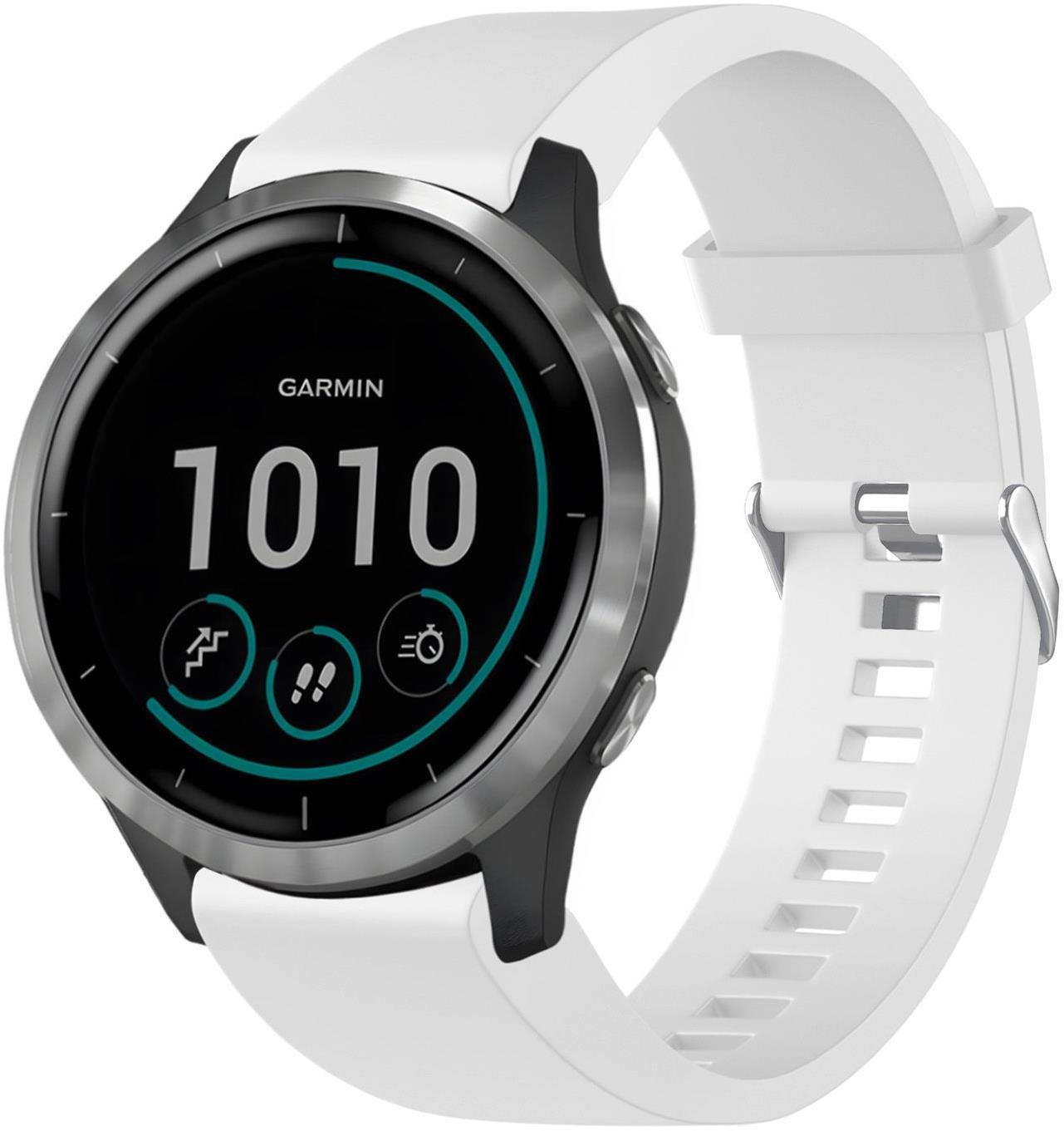 FIXED Silikonarmband für Garmin QuickFit 20mm weiß Armband