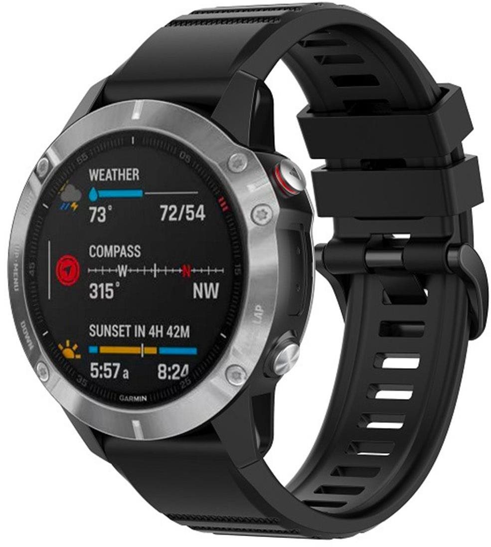 FIXED Silikonarmband für Garmin QuickFit 22mm schwarz Armband