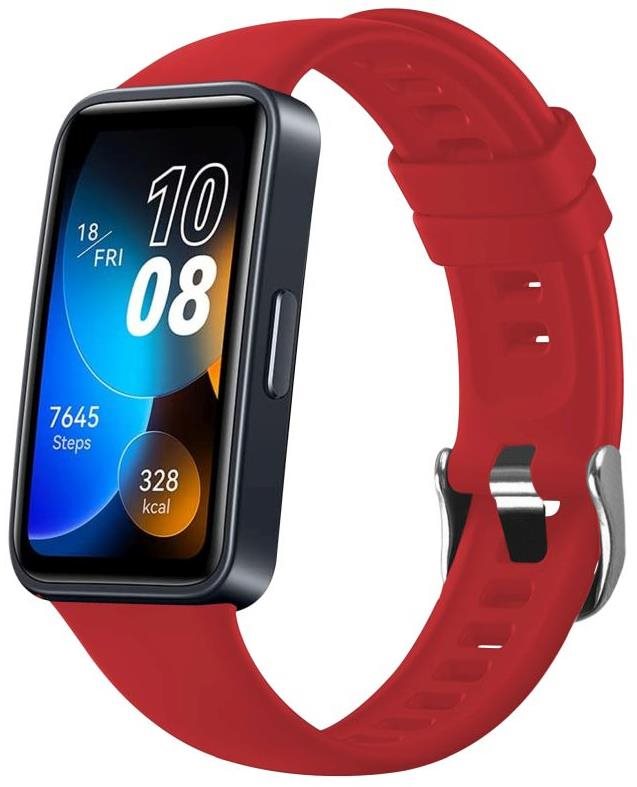 FIXED Silicone Strap Huawei Band 8 - piros Szíj