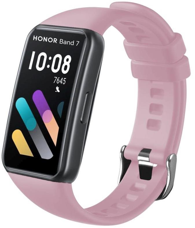 FIXED Silicone Strap na Honor Band 6/7 ružový Remienok na hodinky
