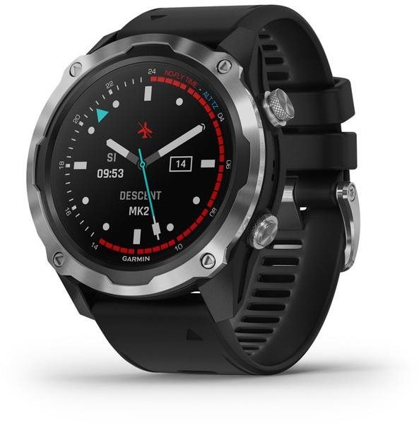 Garmin Descent Mk2 Stainless-steel with Black Strap Smart Watch