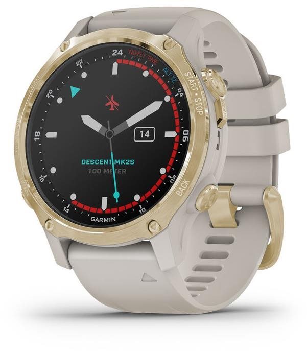 Garmin Descent Mk2S Sapphire Light Gold / Light Sand Band Smart Watch