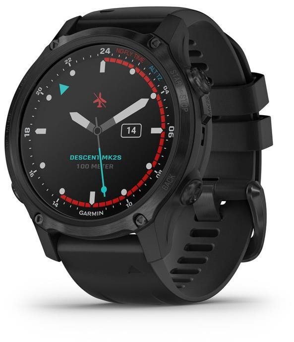 Garmin Descent Mk2S Sapphire Carbon Grey DLC / Black Band Smart Watch