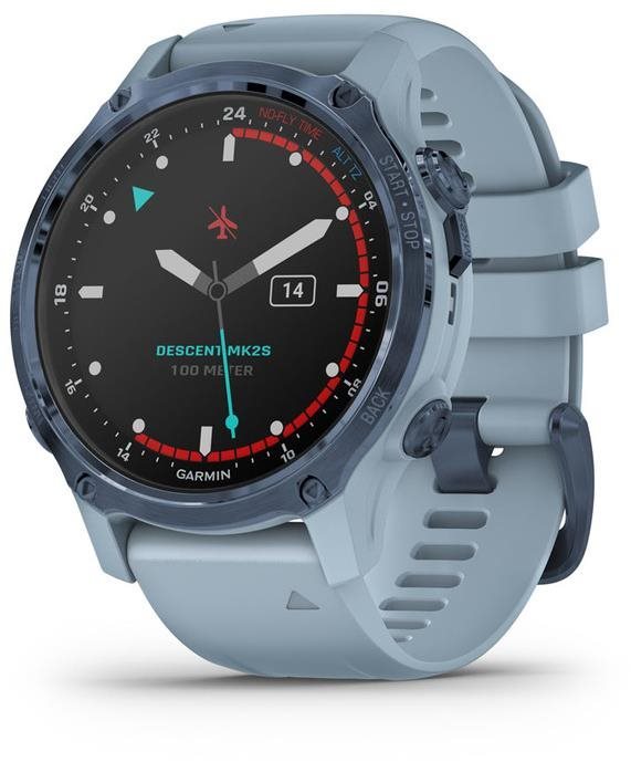 Garmin Descent Mk2S Sapphire Mineral Blue / Sea Foam Band Smart Watch
