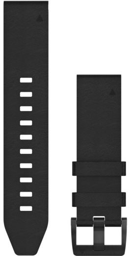 Garmin QuickFit 22 Leather Black Watch Strap