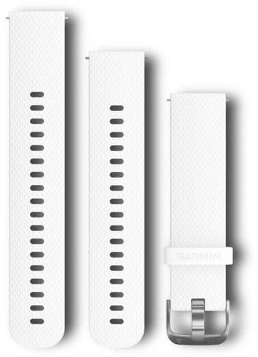 Garmin Quick Release Band 20 Silicone White (Silver Buckle) Watch...