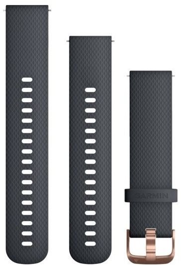 Garmin Quick Release 20, Silicone, Dark Blue, Rosegold Buckle Watch...