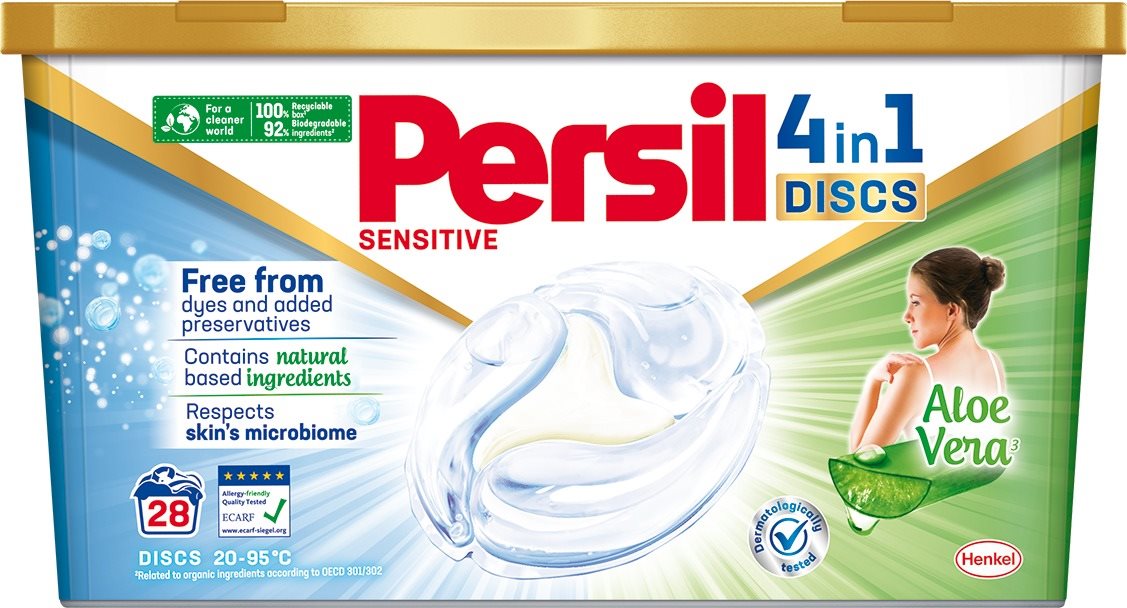PERSIL pracie kapsule Discs 4 v 1 Sensitive  28 praní, 700 g...