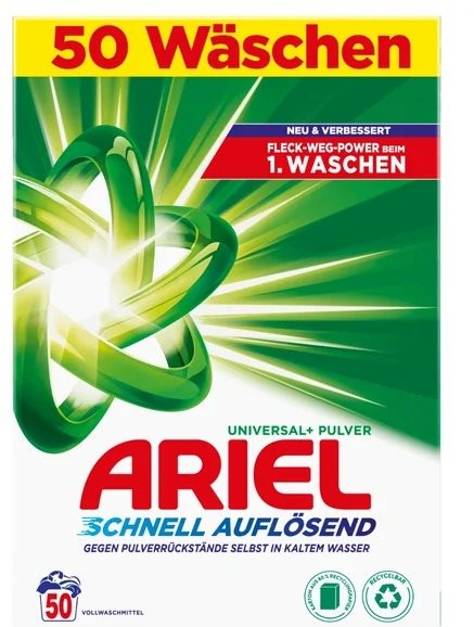 ARIEL Dach Universal+ 3,25 kg (50 praní) Prací prášok