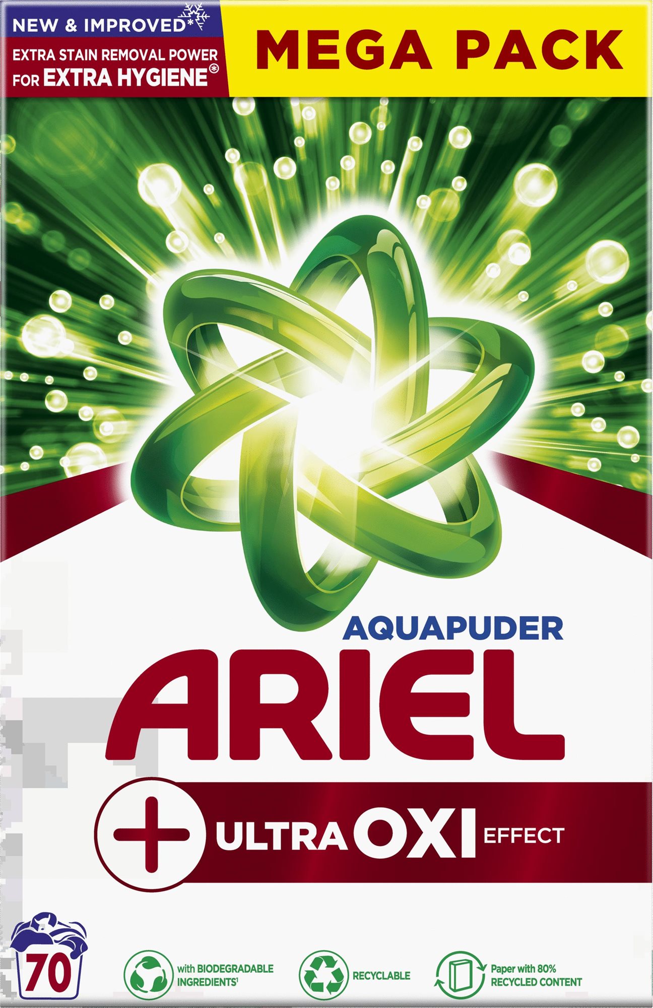 ARIEL + Extra Clean Power 4,55 kg (70 praní) Prací prášok