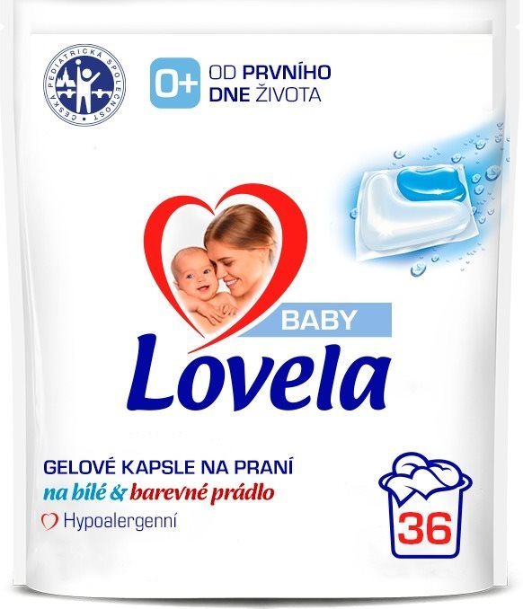 LOVELA Baby gélové kapsuly na pranie 36 ks Kapsuly na pranie