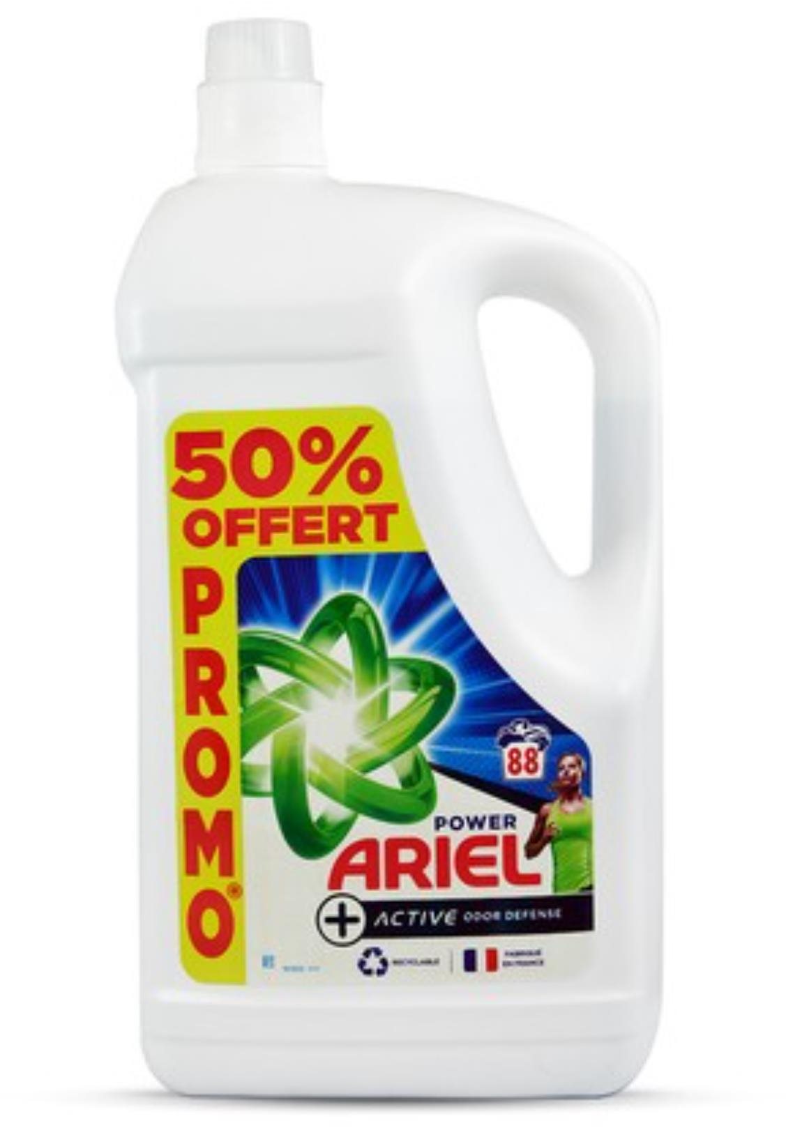 ARIEL Power Active Odor Defense 4,4 l (88 praní) Prací gél