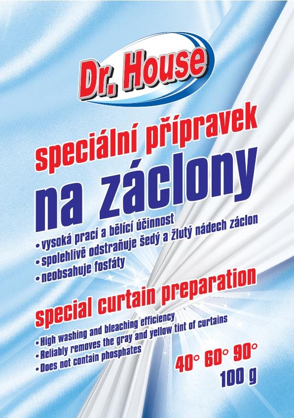 DR. HOUSE přípravek na záclony 100 g Bělidlo na prádlo