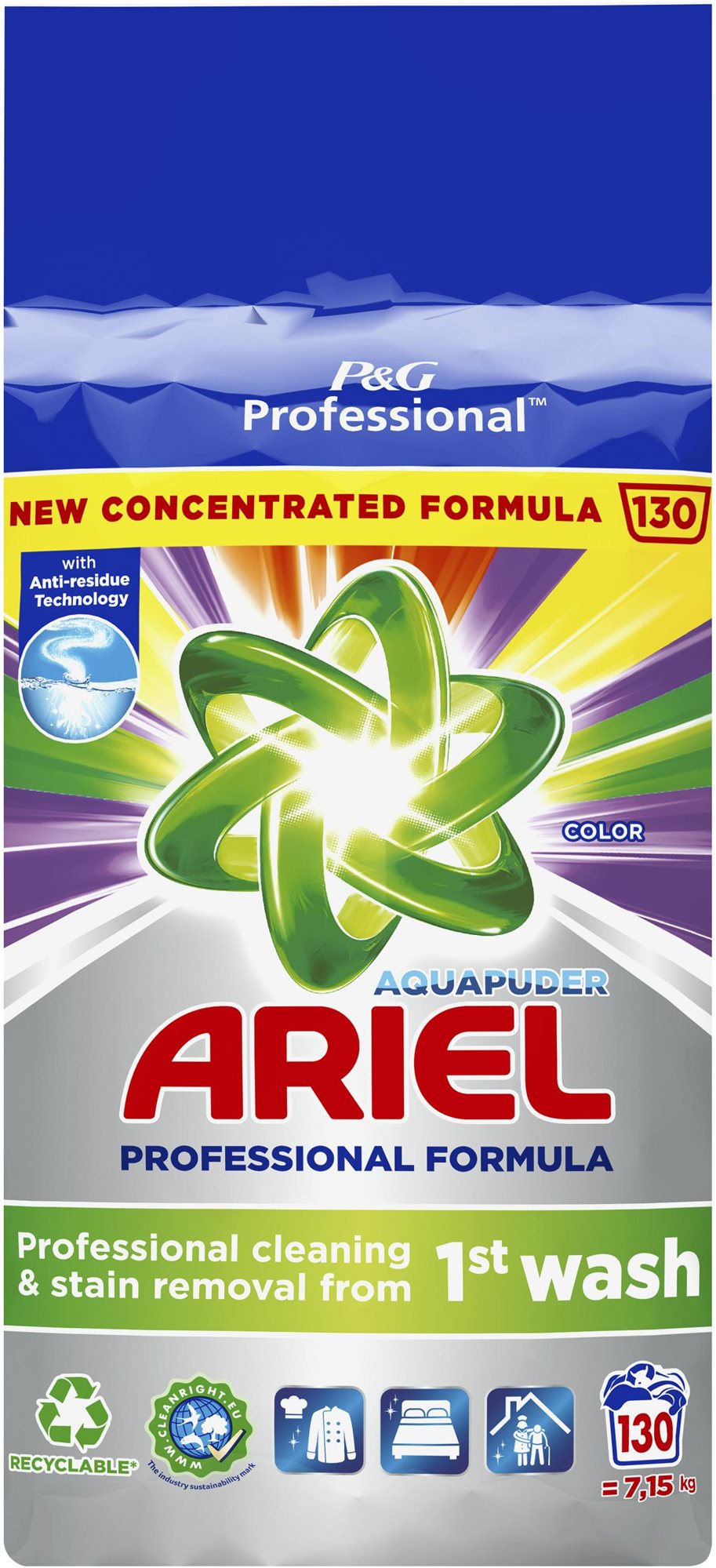 ARIEL Professional Color - 7,15kg, 130 mosás Mosószer