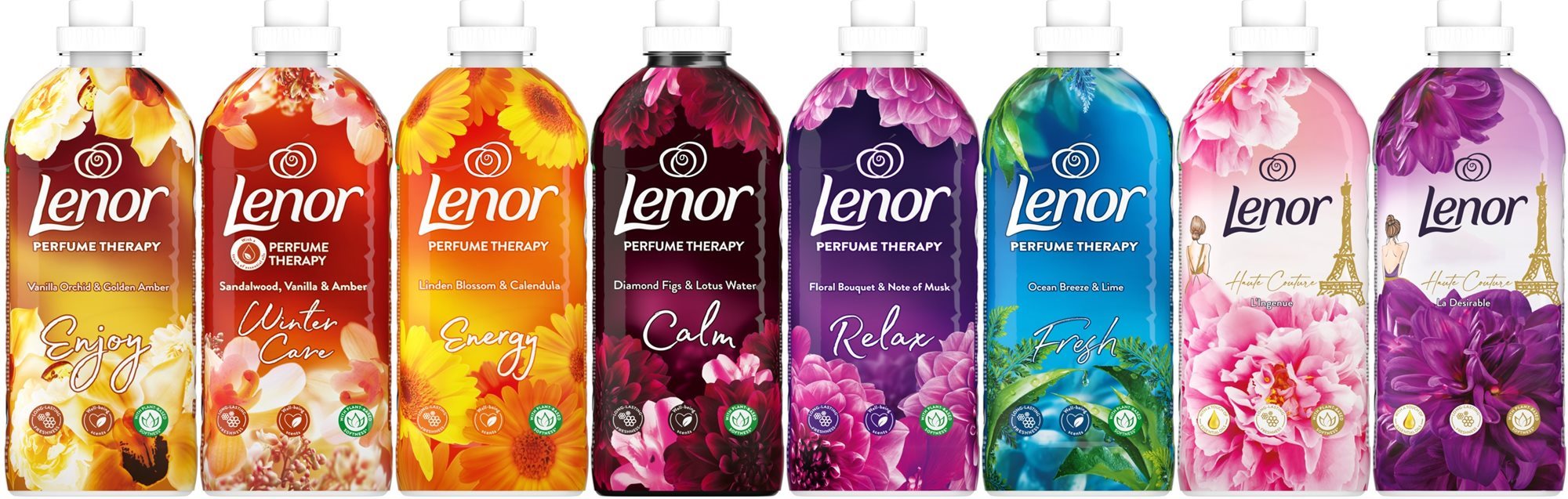 LENOR Parfumelle Mixpack - 8× 1,2l, 384 mosás Öblítő