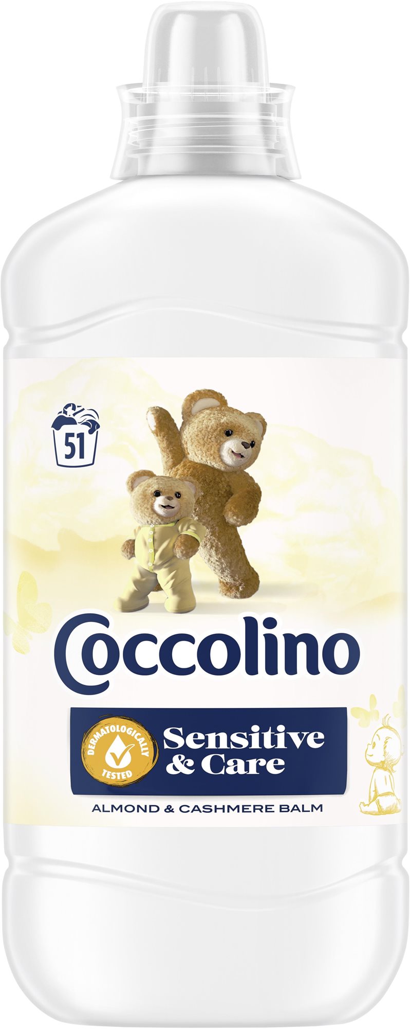 COCCOLINO Sensitive Pure Alm & Cash 1,275 l (51 praní) Aviváž