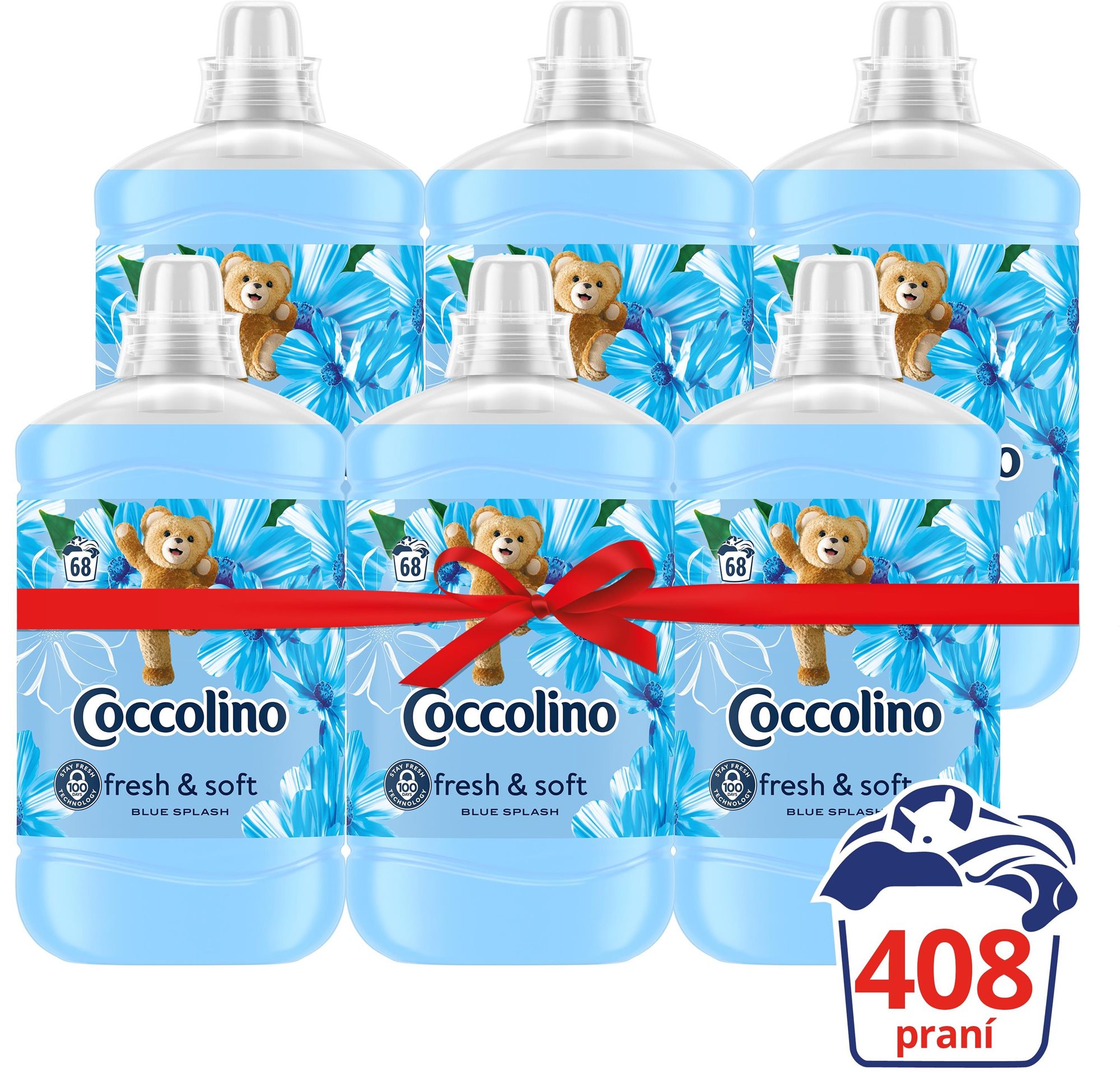 COCCOLINO Blue Splash 6× 1,7 l (408 praní) Aviváž