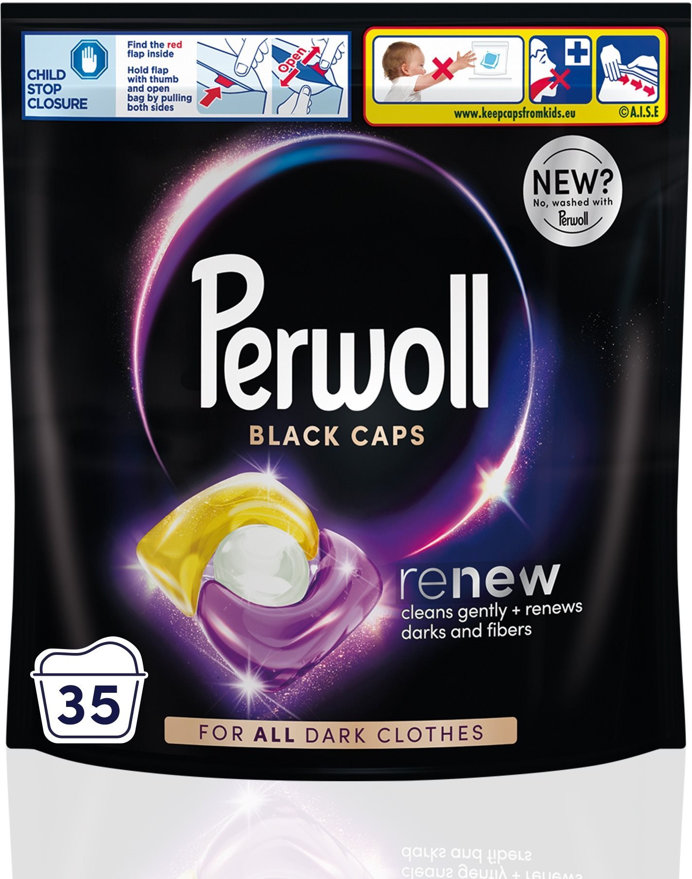 PERWOLL Black mosókapszula 35 db Mosókapszula