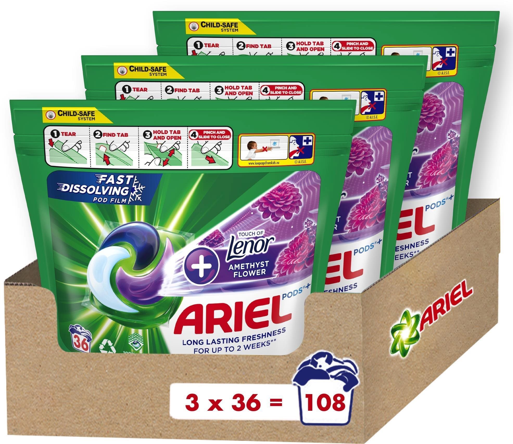 ARIEL+ Amethyst 108 ks Kapsuly na pranie