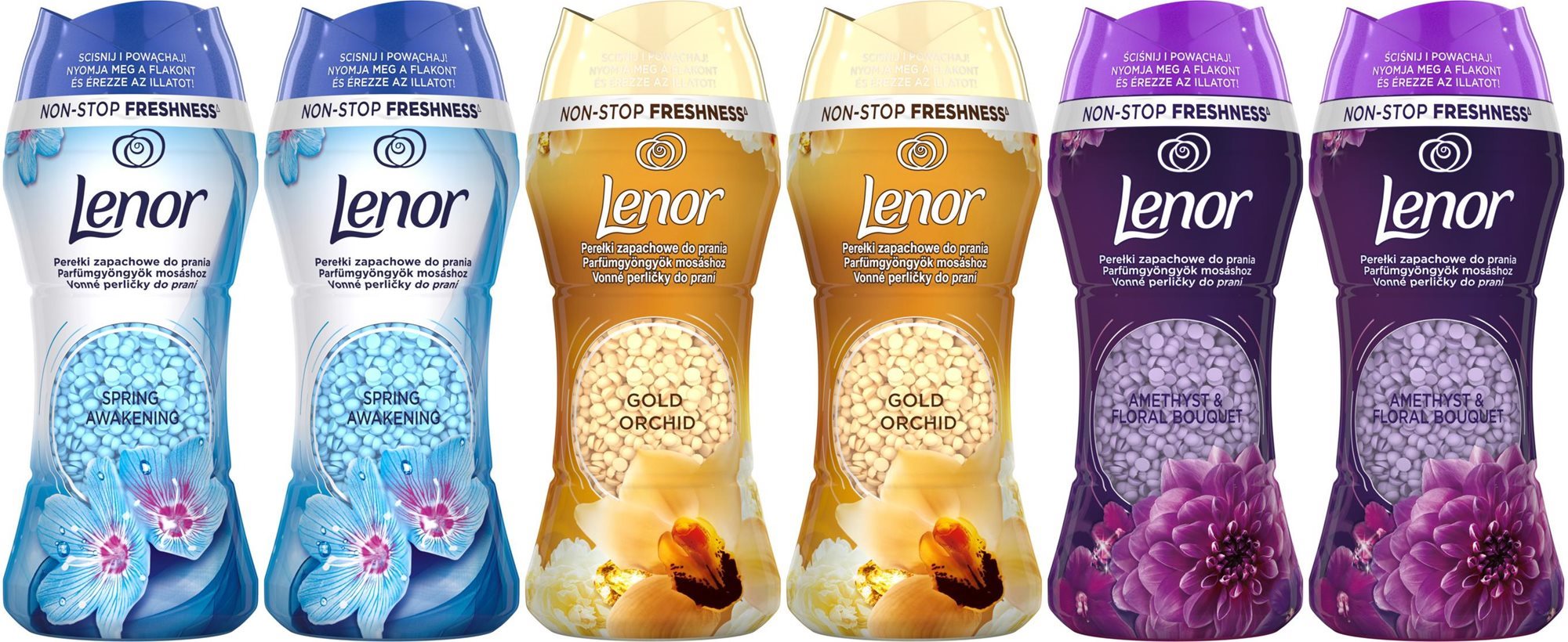 LENOR Mixpack 6× 210 g (90 praní) Guličky do práčky