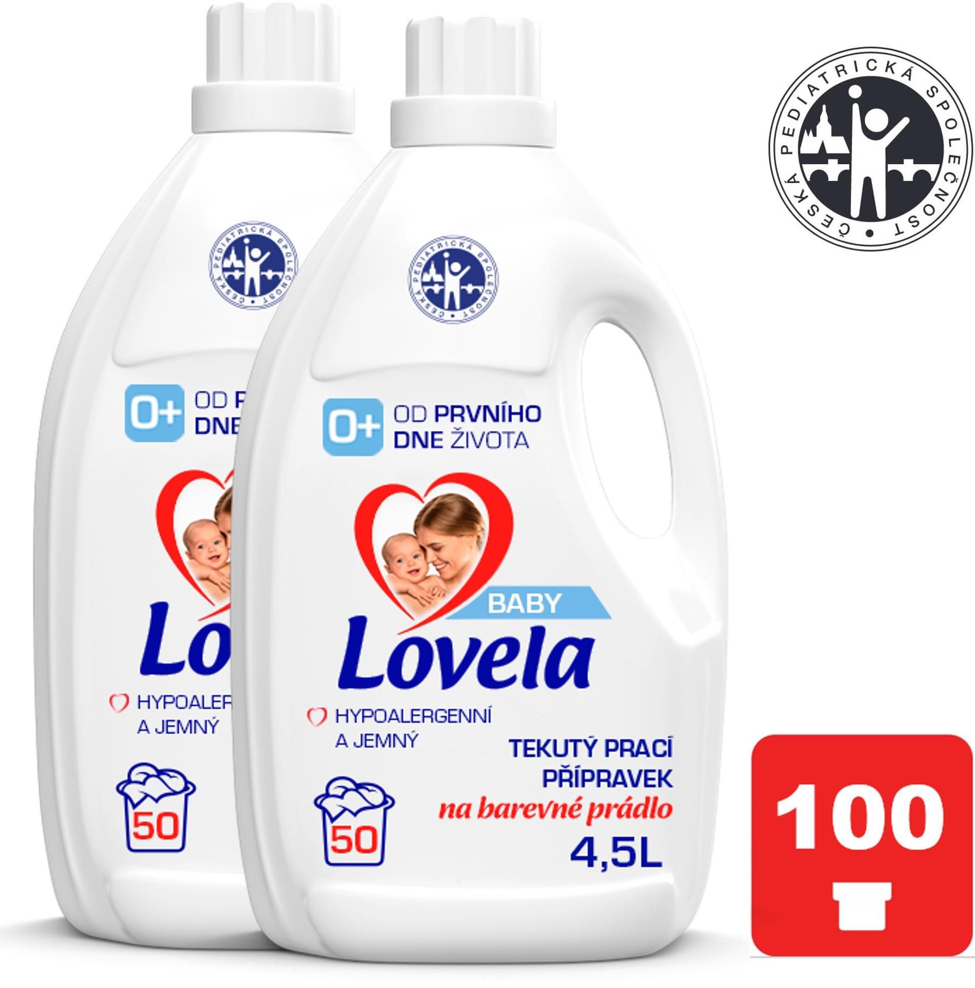 LOVELA Baby tekutý prací prípravok na farebnú bielizeň 2× 4,5 l...