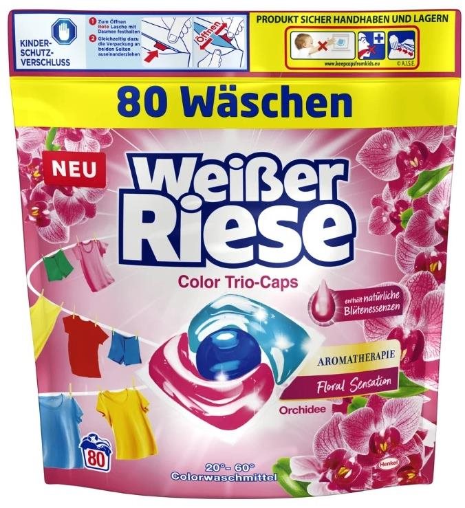 WEISSER RIESE Color Orchidea, 80 db Mosókapszula