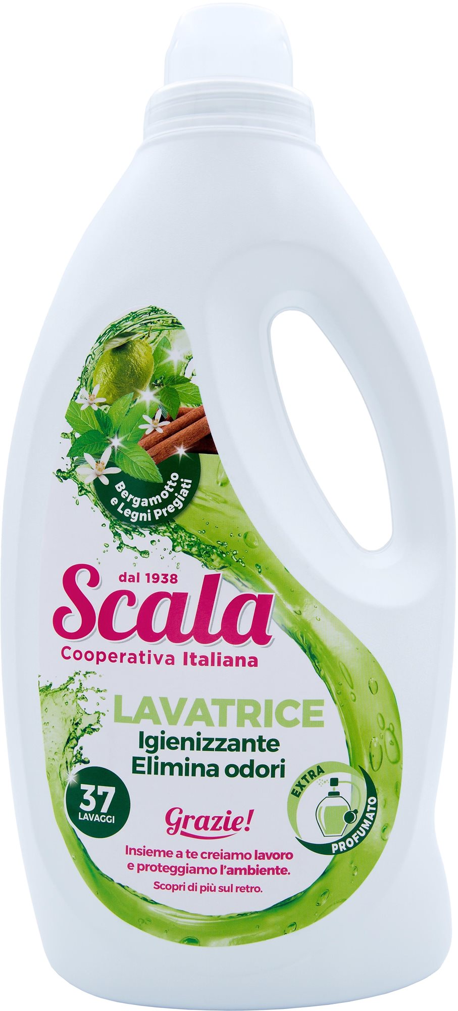 SCALA Lavatrice Bergamotto e Legni Pregiati 1,5 l (37 praní) Prací...