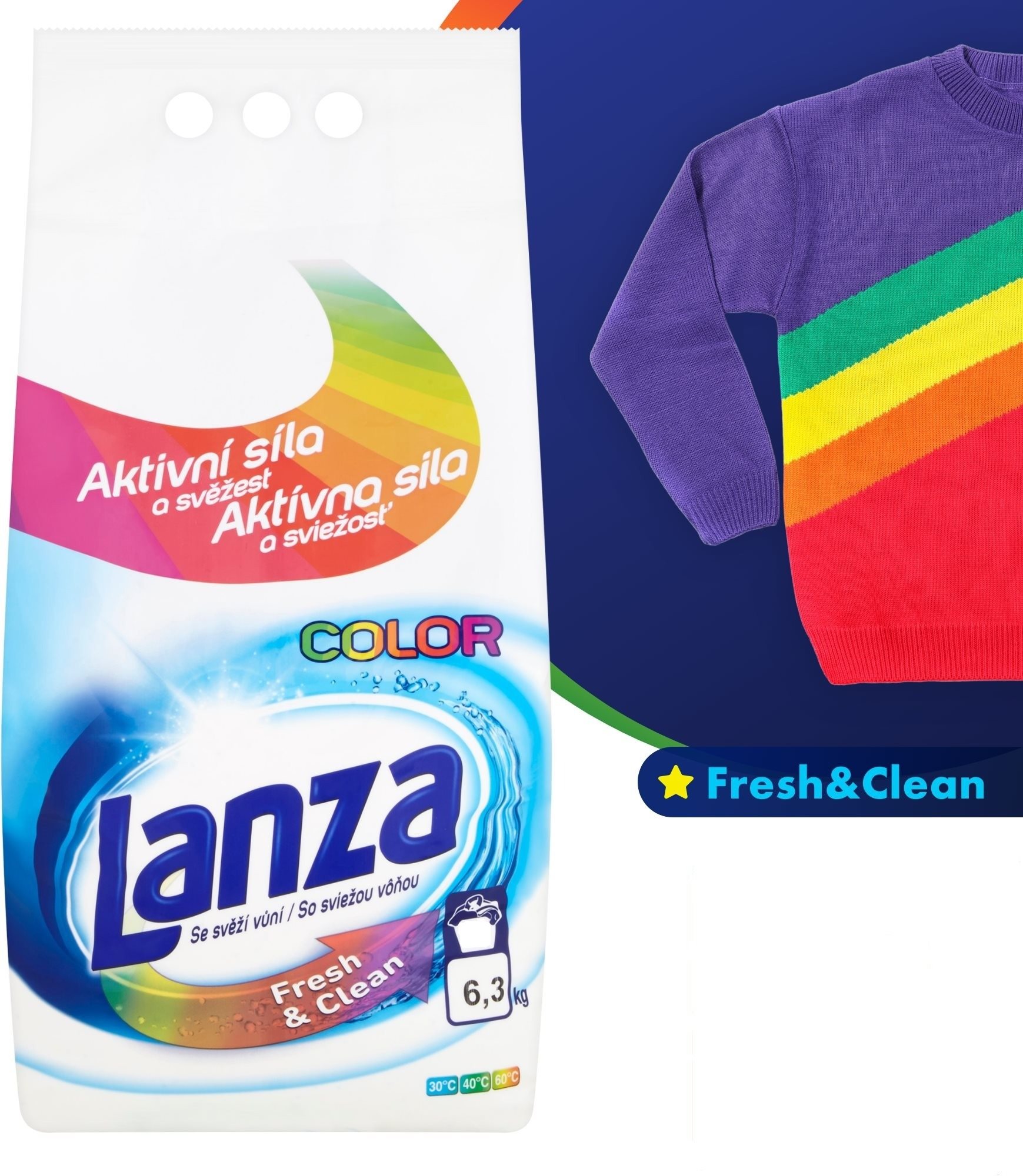 LANZA friss és tiszta szín 6.3 kg (84 elem) Mosószer