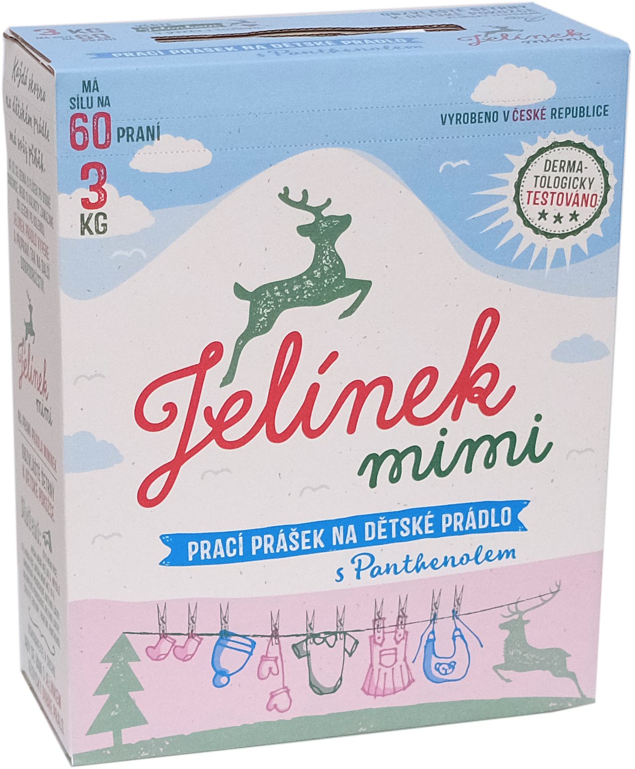 JELEN Jelínek mydlový prášok 3 kg (60 praní) Ekologický prací prášok