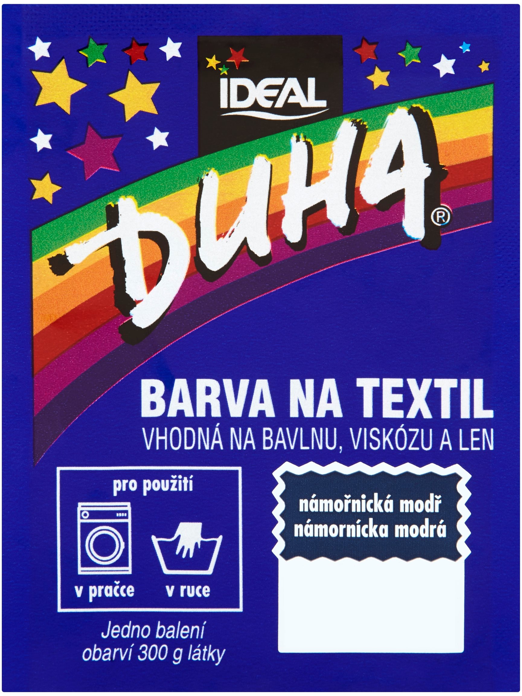 DUHA farba na textil námornícka modrá 15 g Farba na textil