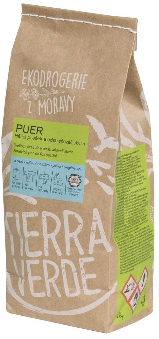 TIERRA VERDE Puer Bělící prášek 1 kg Ekologický prací prášok