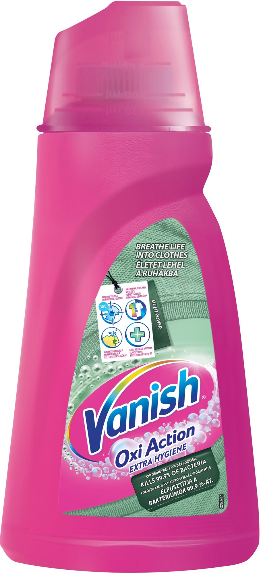 VANISH Oxi Action Extra Hygiene 940 ml Odstraňovač škvŕn