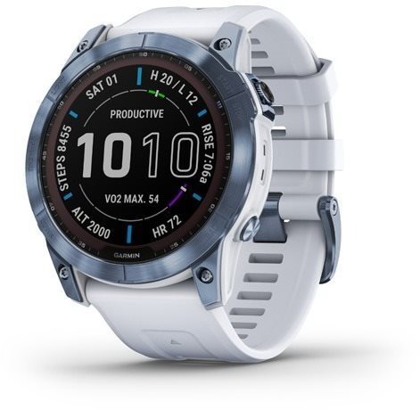 Garmin Fenix 7X Sapphire Solar Mineral Blue DLC Titanium/Whitestone...