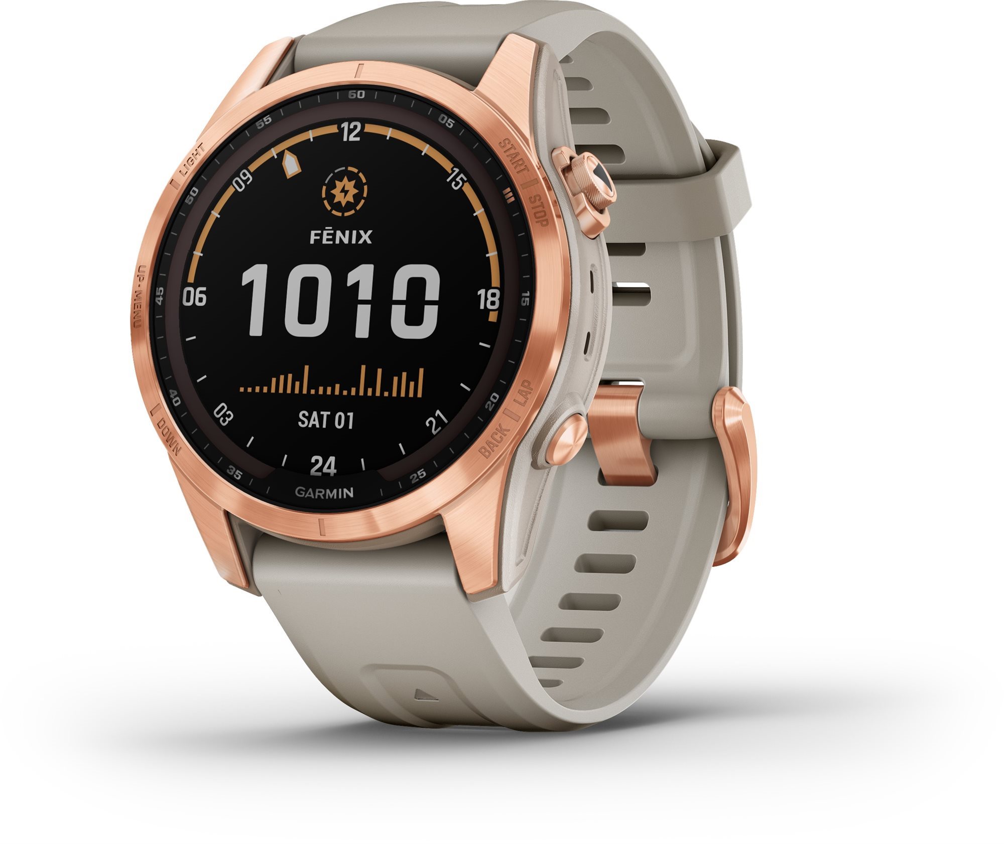 Garmin Fenix 7S Solar Rose Gold/Light Sand Band Smart Watch