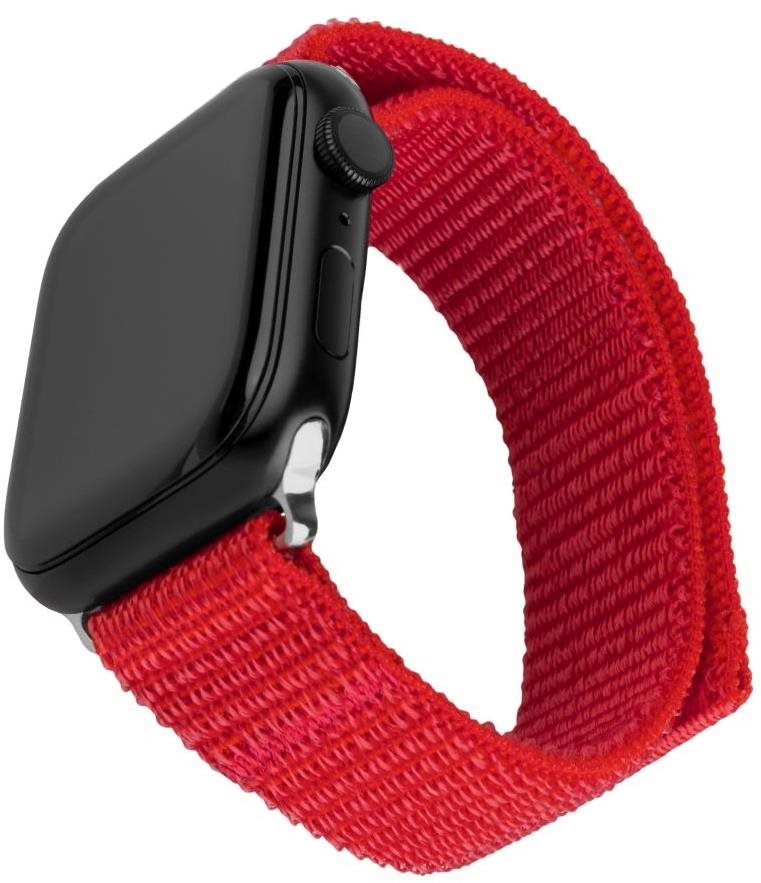 FIXED Nylon Sporty Strap Apple Watch 42/44/45mm - piros Szíj