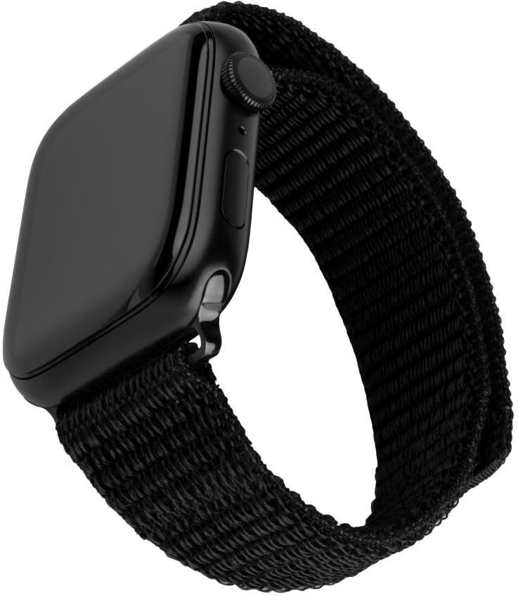 FIXED Nylon Sporty Strap Apple Watch 38/40/41mm - fekete Szíj