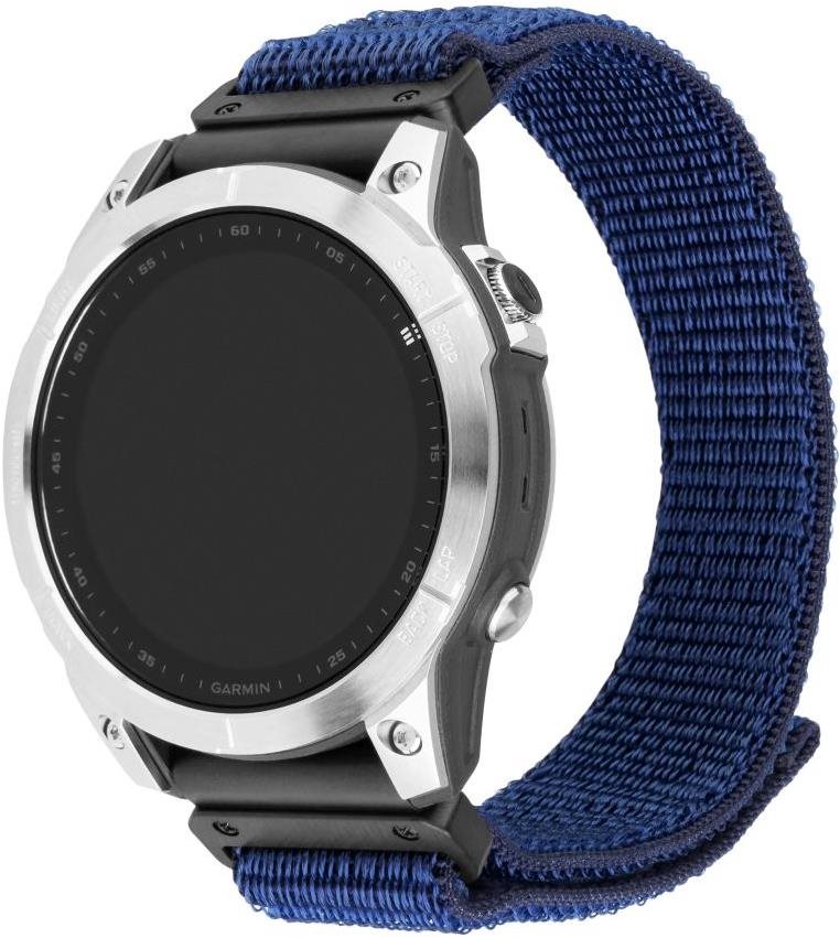 FIXED Nylon Sporty Strap Garmin QuickFit 22mm - sötétkék Szíj