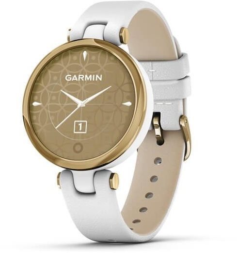 Garmin Lily Classic Light Gold/White Leather Band Smart Watch