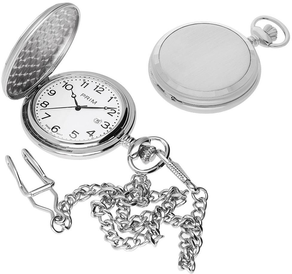 PRIM Pocket Present, strieborné – W04P.13189.A Vreckové hodinky