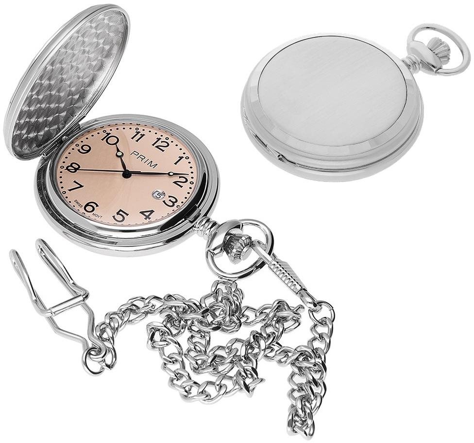 PRIM Pocket Present, strieborné – W04P.13189.E Vreckové hodinky