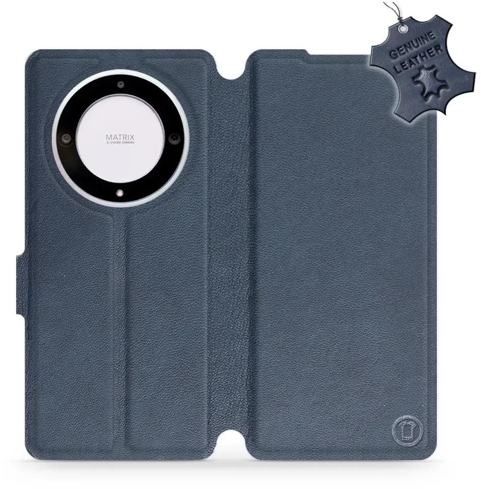 Kožené Mobiwear flip na Honor Magic5 Lite 5G – Modré – L_NBS Puzdro...
