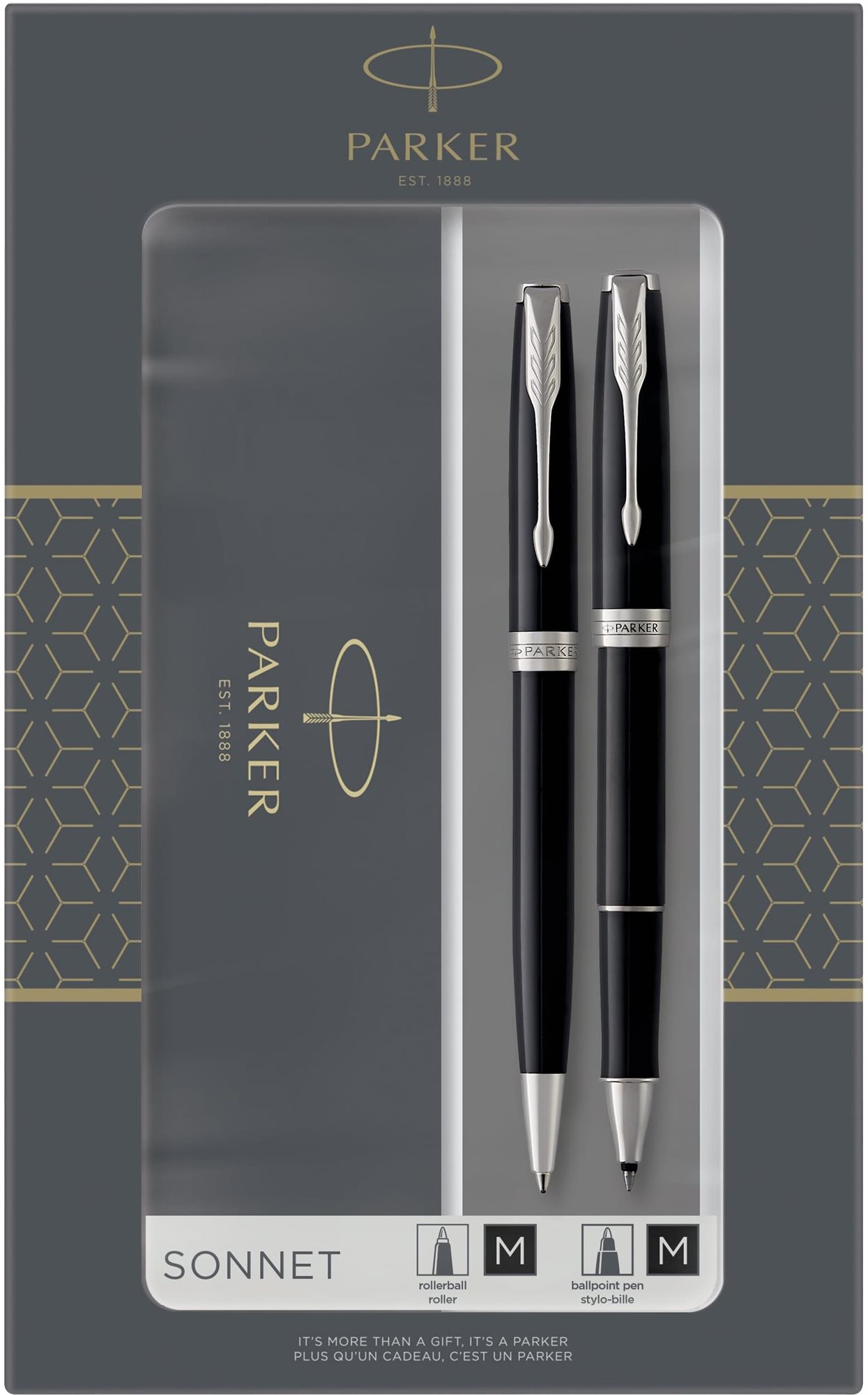 PARKER Sonnet Matte Black CT Duo Set Írószer készlet