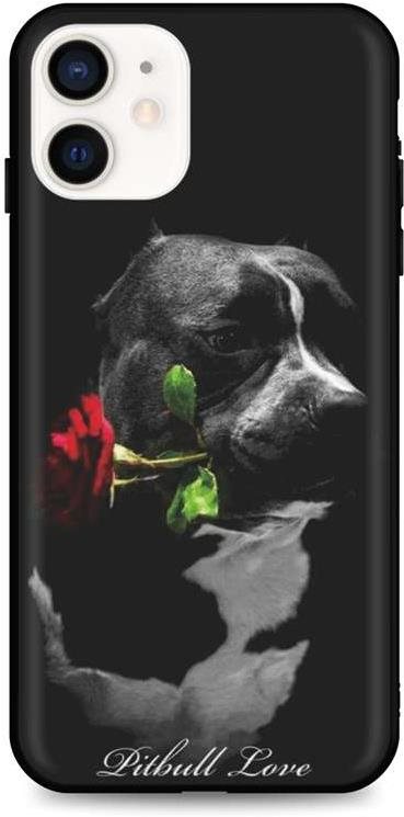 TopQ iPhone 12 mini silikón Pitbull Love 53305 Kryt na mobil