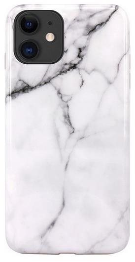 TopQ iPhone 11 silikón Mramor biely 54082 Kryt na mobil