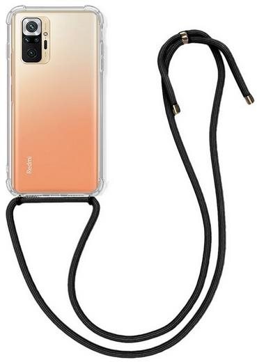 TopQ Xiaomi Redmi Note 10 Pro silikón s čiernou šnúrkou priehľadný...