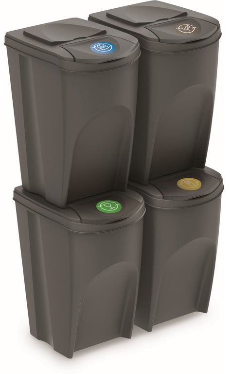 Prosperplast szelektív hulladékgyűjtő szemetes 4 x 35 l PH Szemetes