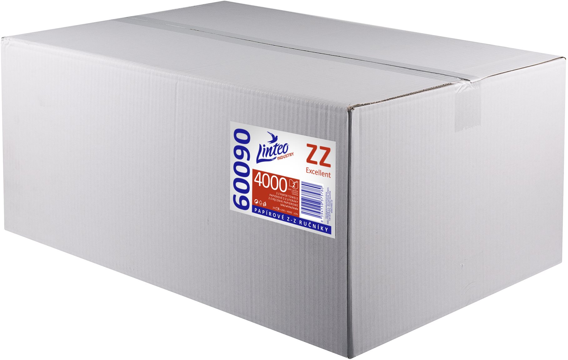 LINTEO ZZ 4000 biele 20× 200 ks Papierové utierky do zásobníka