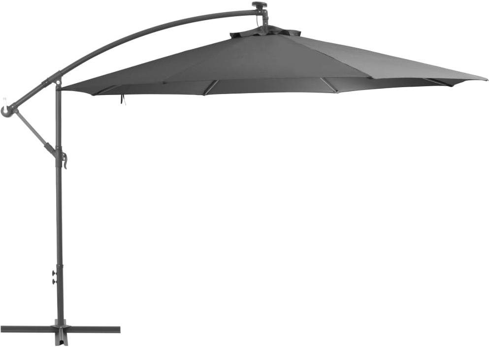 SHUMEE Slnečník záhradný, antracit 350 cm 44505 Slnečník
