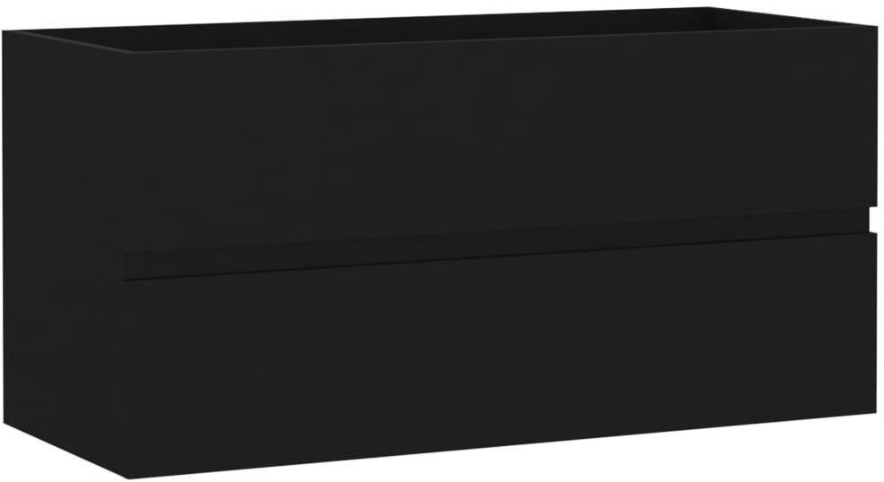 Skrinka pod umývadlo čierna 90 × 38,5 × 45 cm drevotrieska 804756...