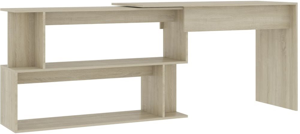 Rohový písací stôl dub sonoma 200 × 50 × 76 cm drevotrieska 801101...